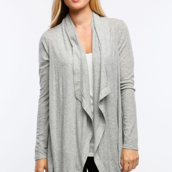 NEW Waterfall Cardigan | Gray - Picture 2 of 5